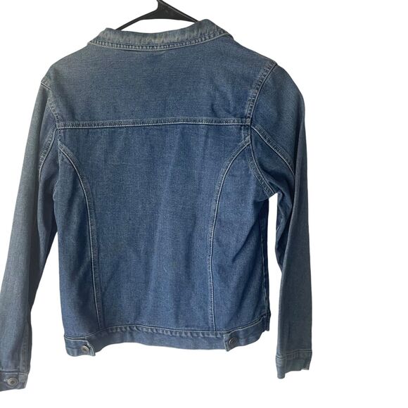 Faded Glory Vintage Y2k Girls 14/16 Butterfly Embroidered Button Denim Jacket - Picture 7 of 11